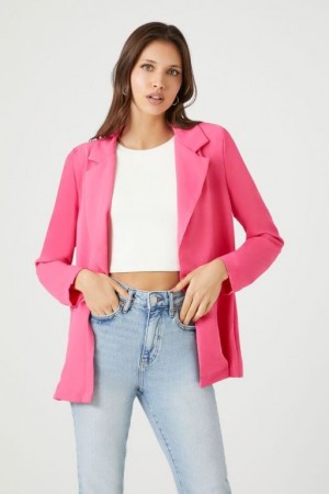 Blazer Forever 21 Single Breasted Mujer Rosas | LR4rYc7y7ql