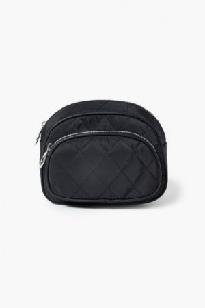 Bolsas Forever 21 Acolchado Fanny Pack Mujer Negras | qcu2YQJsrzo