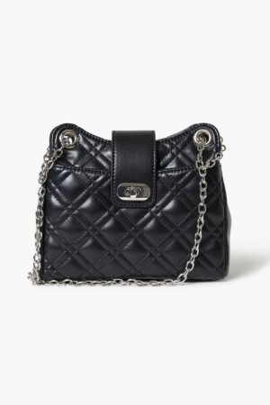 Bolsas Forever 21 Acolchado Faux Cuero Crossbody Mujer Negras | xxMTEtebYxk