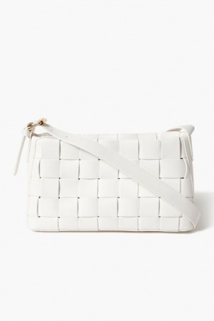 Bolsas Forever 21 Basketwoven Crossbody Mujer Blancas | dw6EZE08HRj