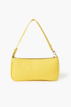 Bolsas Forever 21 Basketwoven Uette Mujer Amarillo | mmQUM9bhEpW