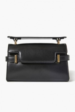 Bolsas Forever 21 Faux Cuero Crossbody Mujer Negras | WQOxqhin20Y