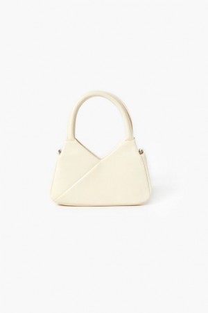 Bolsas Forever 21 Faux Cuero Crossbody Mujer Creme | yO7QPX8OHyR