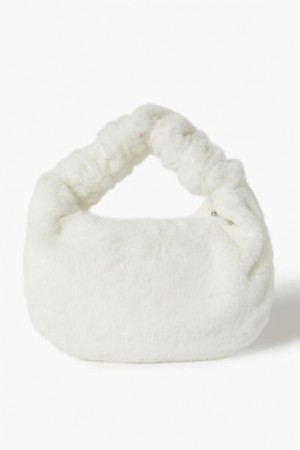 Bolsas Forever 21 Faux Fur Chain Strap Shoulder Mujer Blancas | Nop8mBmraz9