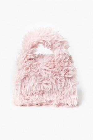 Bolsas Forever 21 Faux Fur Crossbody Mujer Rosas Claro | 3yHL7KsIFIl