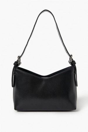 Bolsas Forever 21 Notched Faux Cuero Handbag Mujer Negras | SHRJLFi2Aid