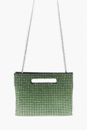 Bolsas Forever 21 Rhinestone Chain Strap Clutch Mujer Verde | nZ2eE7DJ8hd