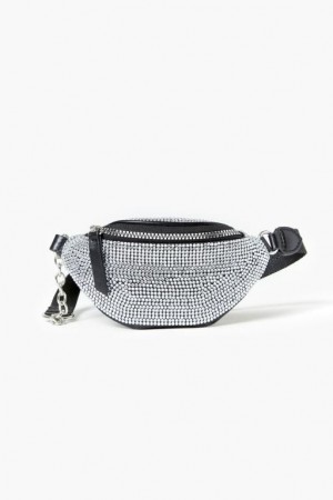 Bolsas Forever 21 Rhinestone Fanny Pack Mujer Negras | iH1fquwrssC