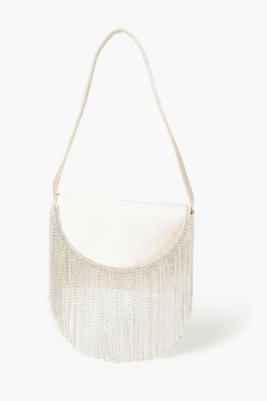 Bolsas Forever 21 Rhinestone Fringe Shoulder Mujer Rosas Claro | ER3mQjiTfEz