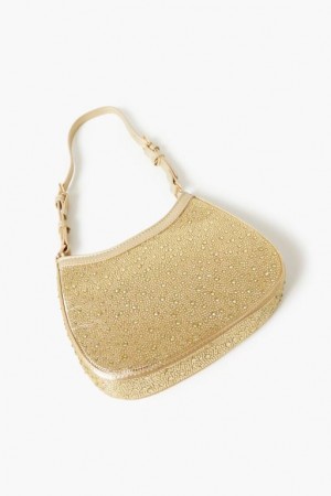 Bolsas Forever 21 Rhinestone Shoulder Mujer Doradas | 52to8QUk0NX