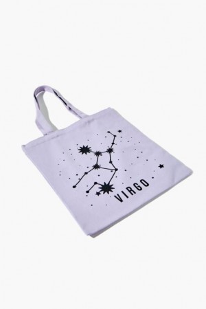 Bolsas Forever 21 Zodiac Constellation Tote Mujer Lavanda | pbRRVIkH3ba