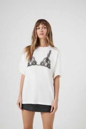 Camisa Forever 21 Bralette Estampadas Mujer Blancas Negras | ebiPrCG6jvH