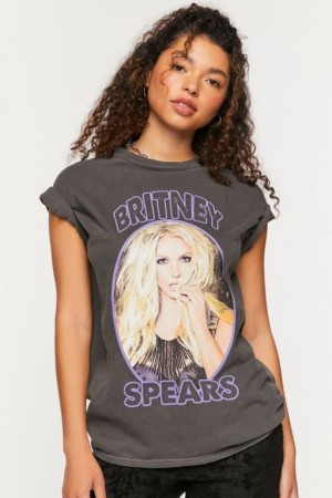 Camisa Forever 21 Britney Spears Estampadas Mujer Negras Multicolor | GkOKMtrVRd5