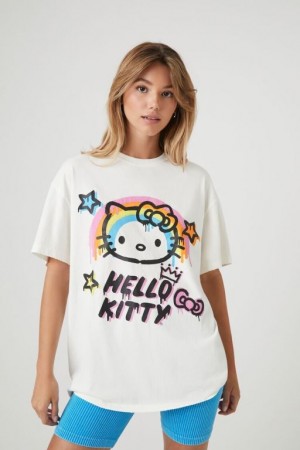 Camisa Forever 21 Hello Kitty Estampadas Mujer Creme Multicolor | t2OYmlizJIL