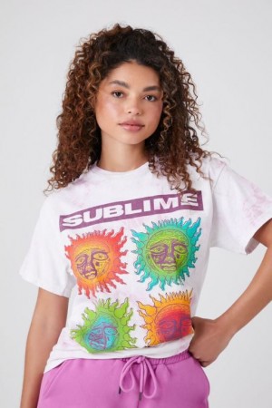 Camisa Forever 21 Tie Dye Sublime Estampadas Mujer Blancas Multicolor | mvkAnovdYjW