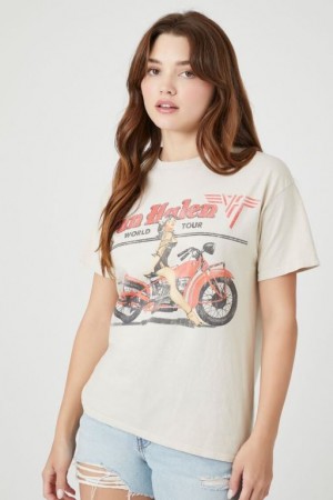 Camisa Forever 21 Van Halen World Tour Estampadas Mujer Blancas Multicolor | PbpPSIk8h69