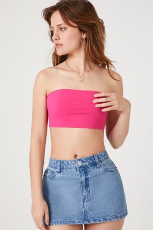 Camiseta Tirantes Forever 21 Contour Cropped Tube Mujer Hibiscus | 582sE16t6HC