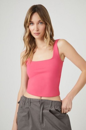 Camiseta Tirantes Forever 21 Contour Sculpt Cropped Tank Mujer Rosas | 77ieIUgSKqq