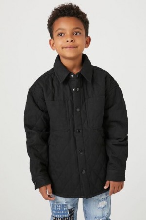 Casacas Forever 21 Acolchado Girls Boys Niños Negras | UfP80cN3mrC