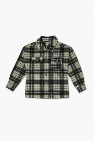 Casacas Forever 21 Plaid Girls Boys Niños Verde Multicolor | KW1oDJqeMHD