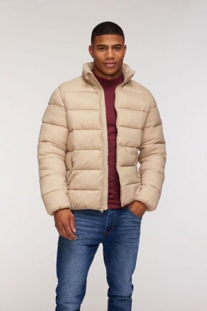 Casacas Forever 21 Zip Up Puffer Hombre Gris Marrones | RwFZkBKo5F3