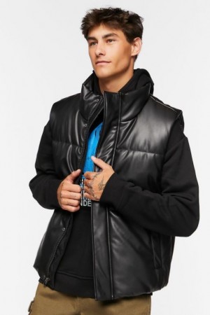 Chaleco Forever 21 Acolchado Puffer Hombre Negras | jDhCV9U4v75