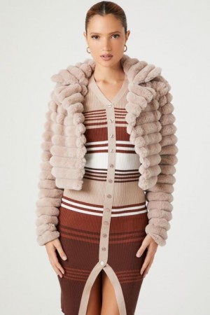 Chaqueta Acolchada Forever 21 Faux Fur Acolchado Mujer Goat | 3xsbeBx2gWp