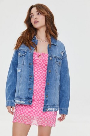 Chaquetas De Mezclilla Forever 21 Basic Denim Mujer Azules | tTFmSd1zehL