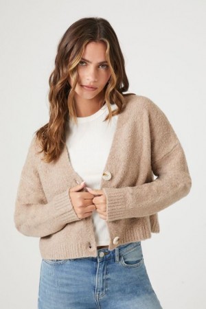 Cárdigan Forever 21 Boucle Knit Mujer Goat | CDkWZ25ayK8