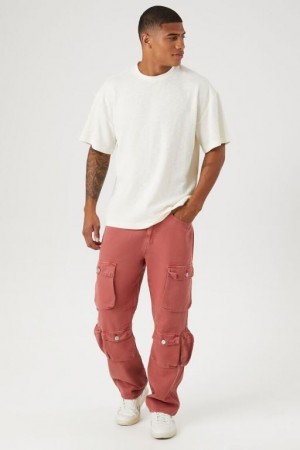 Jeans Forever 21 Directo Leg Cargo Hombre Rojas | JkhZBmCyxNv