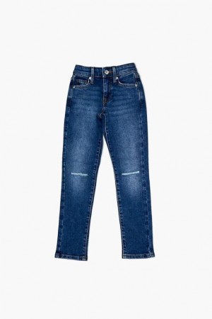 Jeans Forever 21 Distressed Girls Boys Niños Azules Oscuro | arV4UI2jDv9