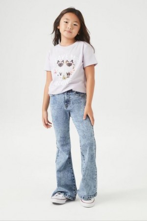 Jeans Forever 21 Girls Acid Wash Flare Niños Azules | B8wVRrcWXzA