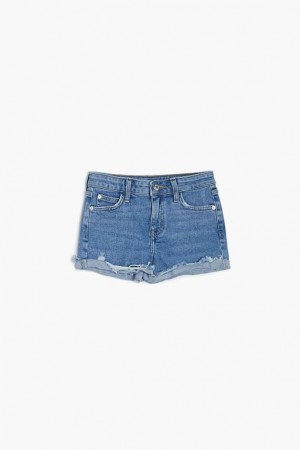 Jeans Forever 21 Girls Distressed Denim Niños Azules Claro | yzSUQ534itC