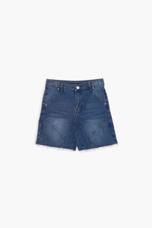 Jeans Forever 21 Girls Frayed Denim Niños Azules | UShTKRPOmDf