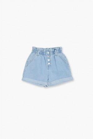 Jeans Forever 21 Girls Paperbag Denim Niños Azules Claro | TV0xrGAnhFN