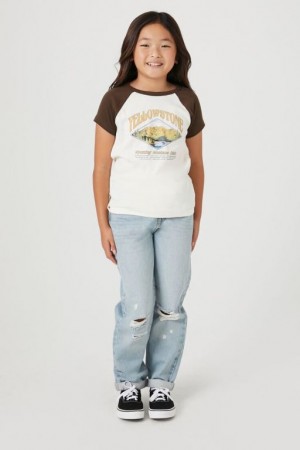 Jeans Forever 21 Girls Recycled Cotton Niños Azules Claro | g7TWhZAQTPW