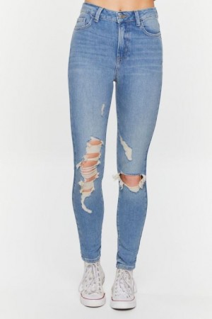 Jeans Forever 21 Hemp Flaco Mujer Azules | ol0JpagnpAI