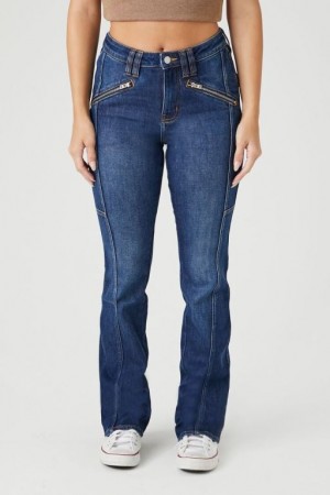 Jeans Forever 21 High Rise Bootcut Mujer Azules Oscuro | 8FWwYQEGNoI