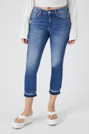 Jeans Forever 21 Stretch Denim Ankle Mujer Azules | THsAkOR3Lv1