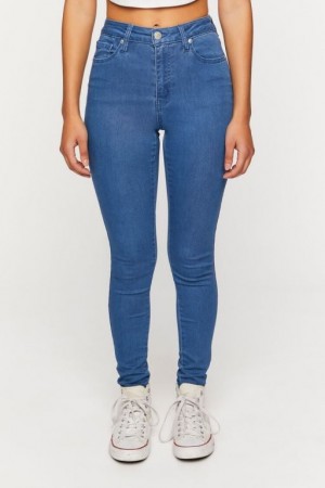 Jeans Forever 21 Super Stretch Flaco Curvy Mujer Azules | eAzbsr407rQ