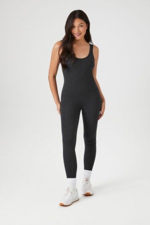 Jumpsuits Forever 21 Cotton Blend Tank Jumpsuit Mujer Gris | zRZ2steqVjw