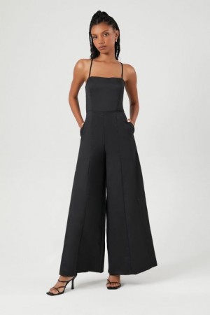 Jumpsuits Forever 21 Wide Leg Cami Jumpsuit Mujer Negras | ZcjvbKxYwO8