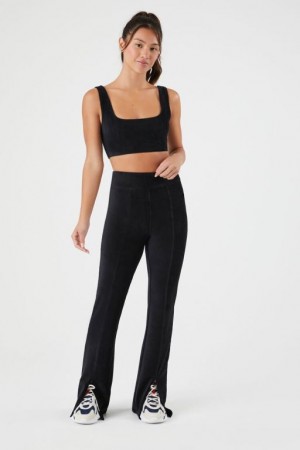 Leggins Forever 21 Active Corduroy Mujer Negras | T9DiEG2eJSJ