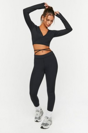 Leggins Forever 21 Active Mid Rise Mujer Negras | rl5xJBSDeuE