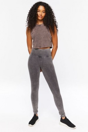 Leggins Forever 21 Active Mineral Wash Mujer Gris | meQZ0W1Lpun