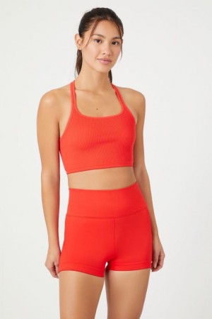 Leggins Forever 21 Active Seamless Biker Mujer Rojas | lJKx0qbU7sK