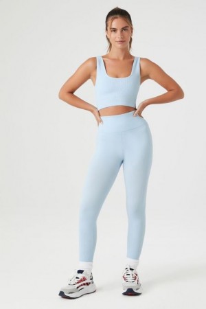 Leggins Forever 21 Active Seamless High Rise Mujer Azules Claro | 7MIrYHNz7pI