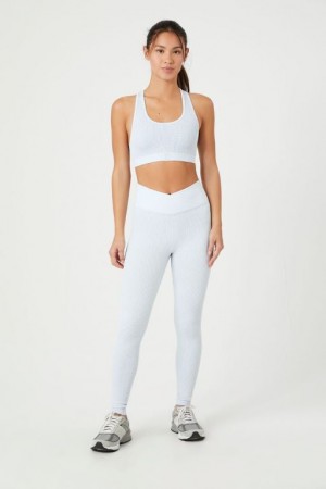 Leggins Forever 21 Active Seamless Surplice Mujer Azules Claro | qAzCRVhyVjx