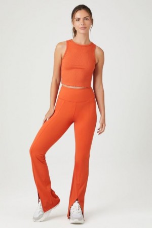 Leggins Forever 21 Active Split Flare Mujer Sienna | NIhGa72njze