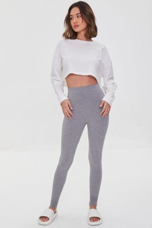 Leggins Forever 21 Basic High Rise Mujer Gris | BnZyTH7Omcw